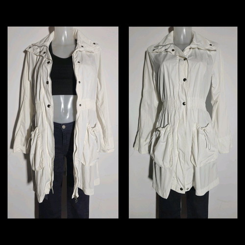 Paranoia white elegant and practical spring-summer parka like new