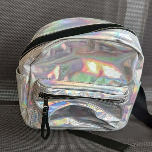 Children's silver iridescent backpack like new