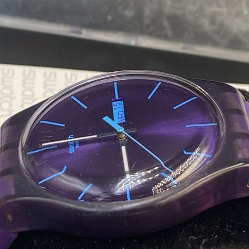 Swatch New Gent Purple Rebel watch like new, unisex, quartz