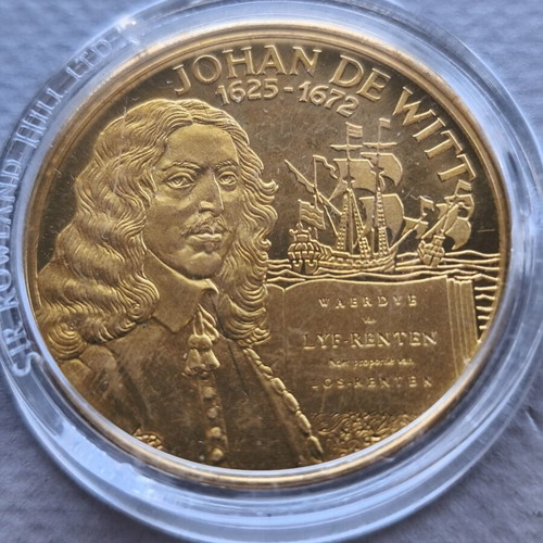Johan de Witt commemorative gold-plated medal
