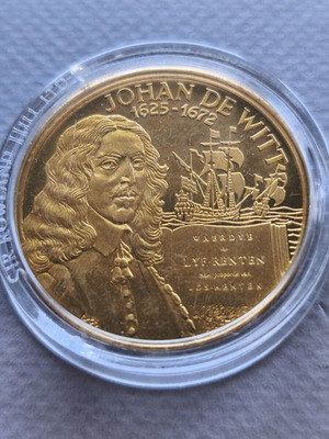 Johan de Witt commemorative gold-plated medal