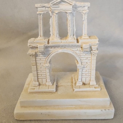 Miniature Hadrian's Gate gypsum sculpture