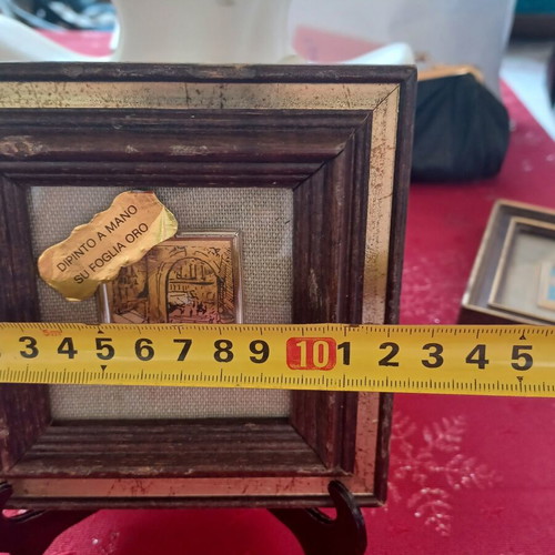 Handmade painting on gold leaf with certificate like new