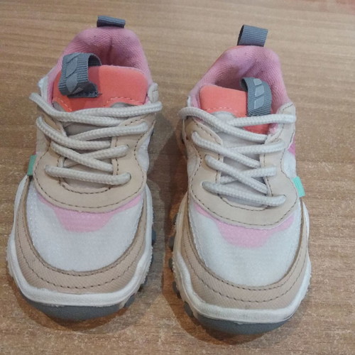 Zara athletic shoes size 23 used, gray and pink for girls