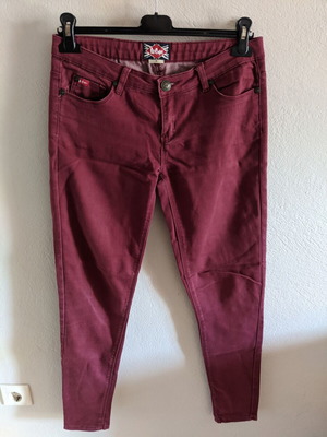 Παντελόνι Lee Cooper skinny σαν καινούργιο, μπορντώ, ν. M-L