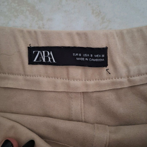 Zara skort beige like new, faux suede, size S