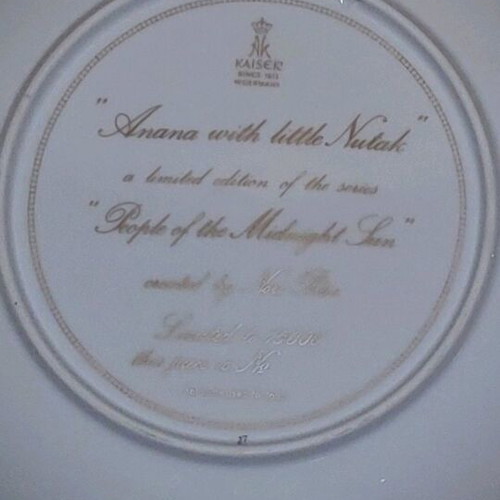People of the Midnight Sun decorative plates by Nori Peter like new, Kaizer porcelain