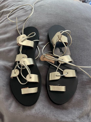 Alessandra Greek Chic Sandals leather new, size 38