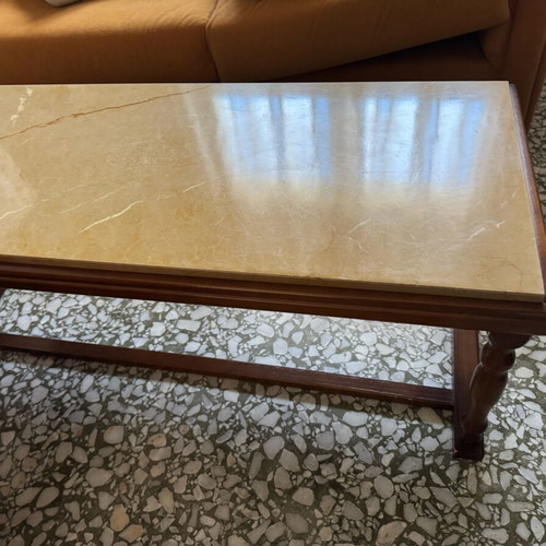 Living room set used with three-seat, two-seat, single sofa and marble tables