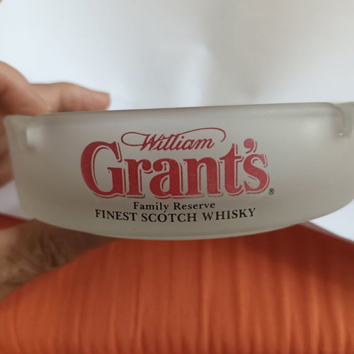 Grands Whisky Promotional Ashtray used, 14.5 cm diameter, four slots