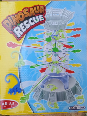 Dinosaur Rescue επιτραπέζιο παιχνίδι μεταχειρισμένο, λείπουν 3 πράσινοι ράπτορες, χωρίς οδηγίες
