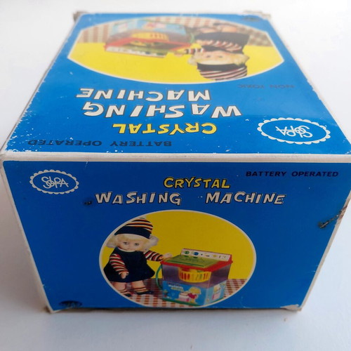 Crystal washing machine toy Solpa 1970s battery operated