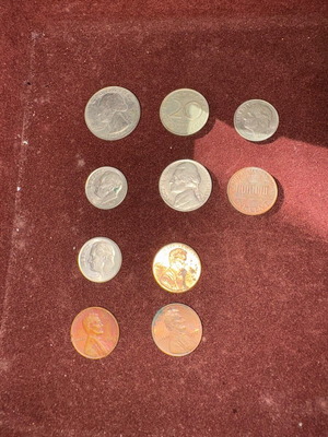 American coins used, metal case, pack of 10