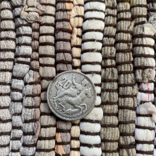 Greek silver collectible coin 20 drachmas 1960 used, King Pavlos I