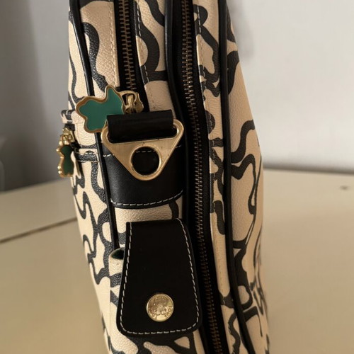 Tous laptop briefcase like new, 42-30-8cm, beige and black pattern