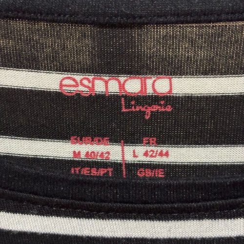 Esmara pajama top used, black and white, size M