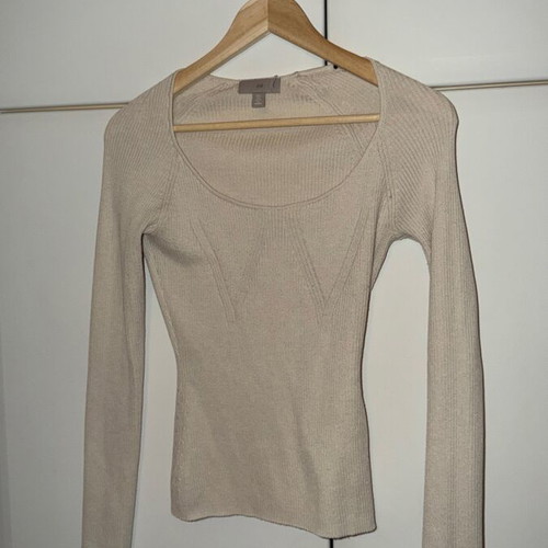 H&M Beige Women's Blouse Small Used
