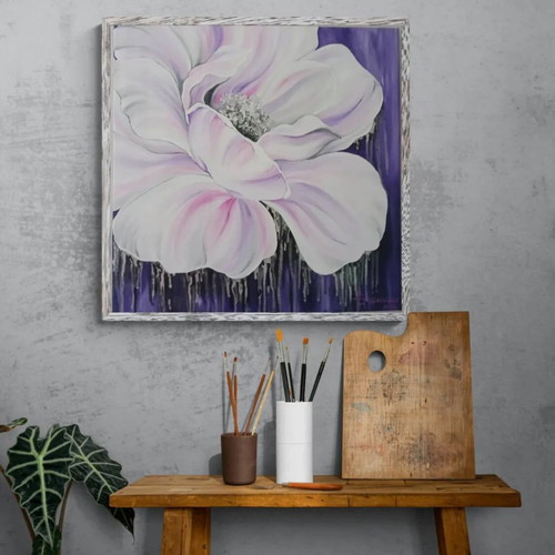 Acrylic hand painted canvas new 40x40 cm