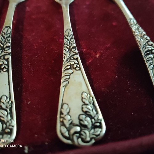 Silver 800 forks set of 3 with handmade engraving used
