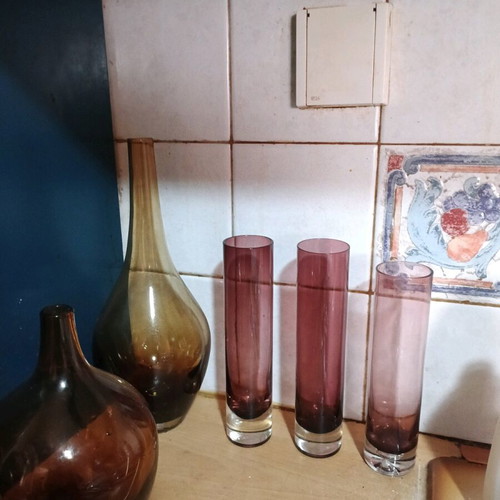 Set of decorative crystal bottles like new, 5 pieces