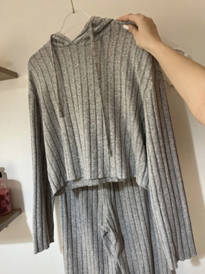 Tracksuit set with thin fabric like new, gray