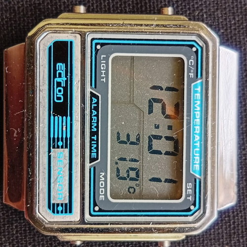 Ectron Sensor digital clock used with temperature sensor