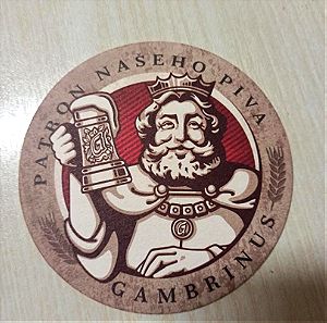 Czech Beer Coaster Gambrinus unused