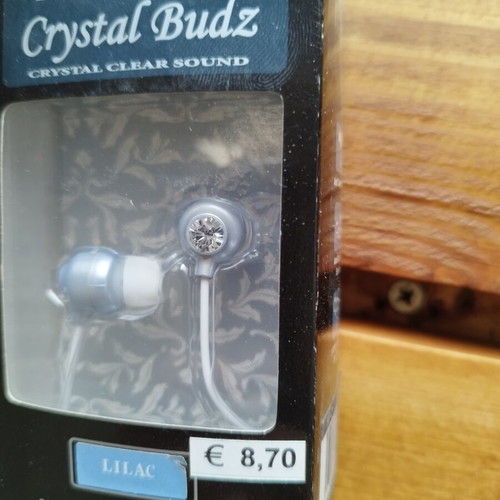 Earbuds with crystal, new