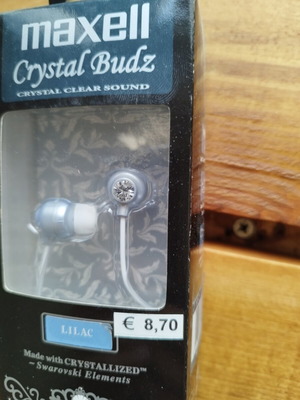 Earbuds with crystal, new