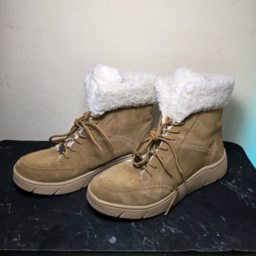Scholl Stelvio women's anatomical ankle boots like new, camel
