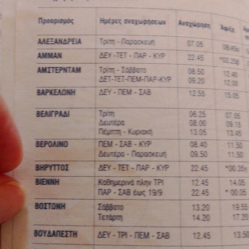Vintage Olympic Airways Timetable Brochure Summer 1998, like new