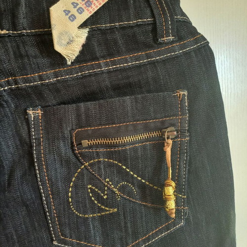 Black denim capri bermuda shorts, medium large