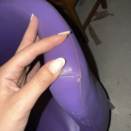 Leather chair purple used