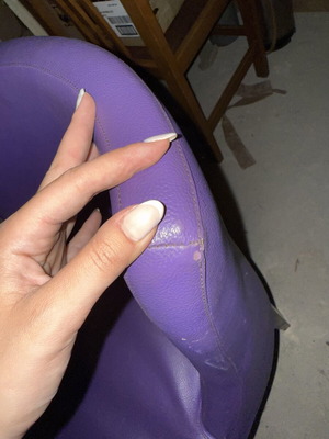Leather chair purple used