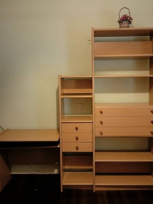NEOSET bookshelf and desk used