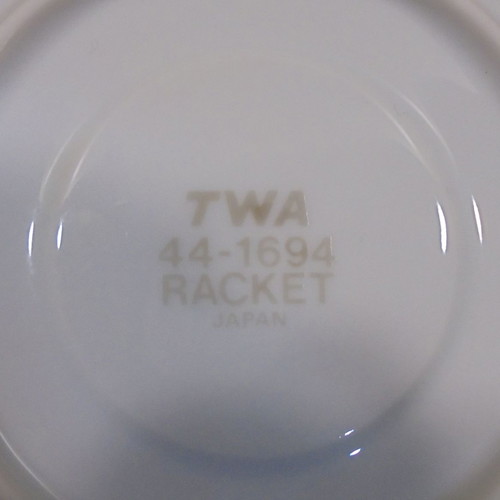 TWA Trans World Airlines old promotional ceramic saucer used