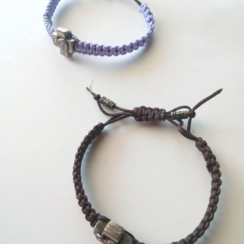 Handmade macrame bracelets small size multicolor, new
