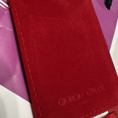 Giorgio Armani makeup mirror with velvet pouch