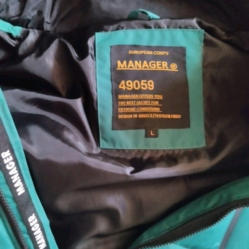 Men's jacket size L like new green Manager