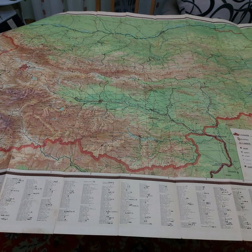 Map of Bulgaria from 1962 used