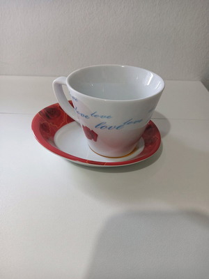 Cup with saucer used