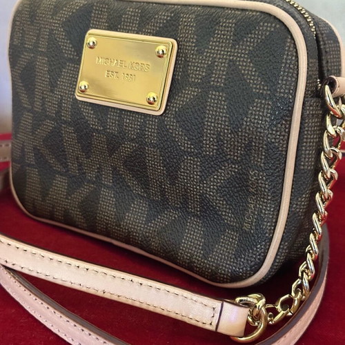Michael Kors crossbody bag like new, brown with beige details