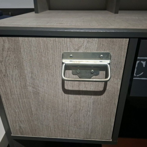 Work Desk like new with Shelf, Wooden Gray-Rustic