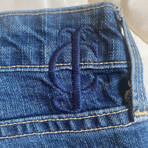 Juicy Couture Vintage Denim Shorts Mid Rise Frayed Hem Size S