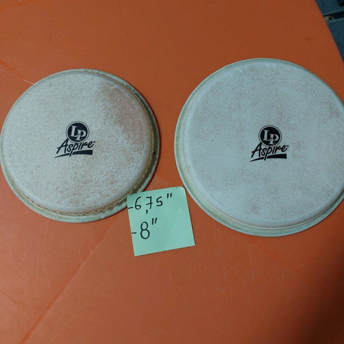 Latin Percussion bongos skins new 6.75"+8.0"