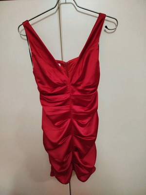 D&K red evening dress like new