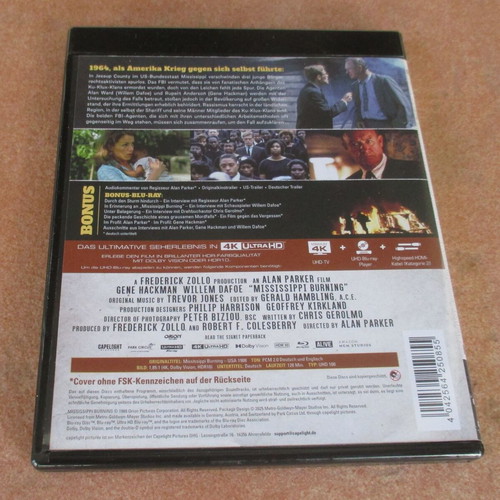Mississippi Burning Blu-Ray UHD Capelight σαν καινούργιο, region free