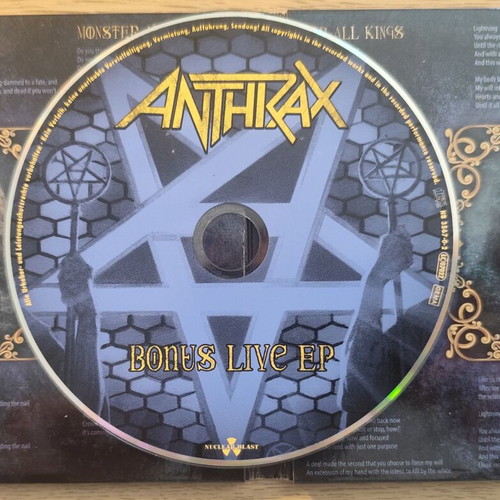 Anthrax For All Kings Limited Edition CD with Bonus Live EP used