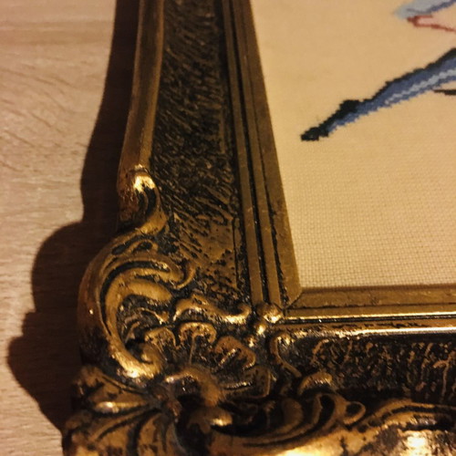 Embroidered frame with ballet theme like new