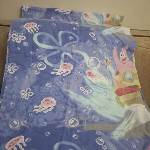 Bob Sponge team kids thin quilt, blue